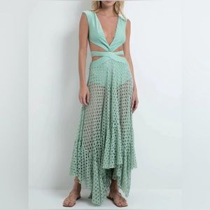 PatBo Monstera Sleeveless Beach Dress